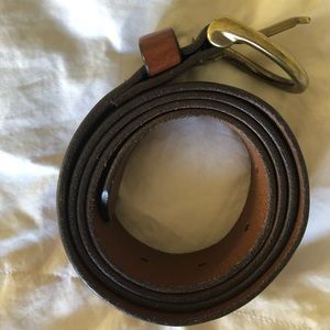 Madewell "Medium Perfect Leather Belt" Pecan Brown